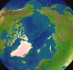 arctica north pole view form space