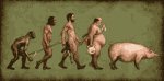 evolution of men featured caricature