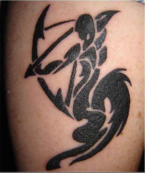 Tribal Sagittarius Tattoo Ideas