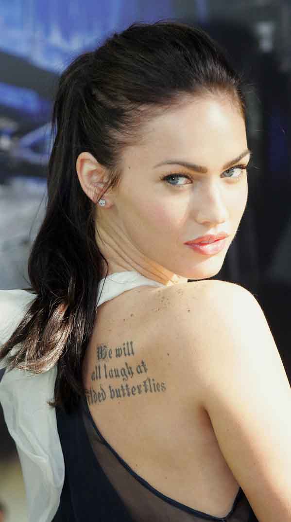 Megan Fox has tribal tattoo