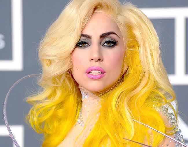 Lady Gaga eccentric yellow hair